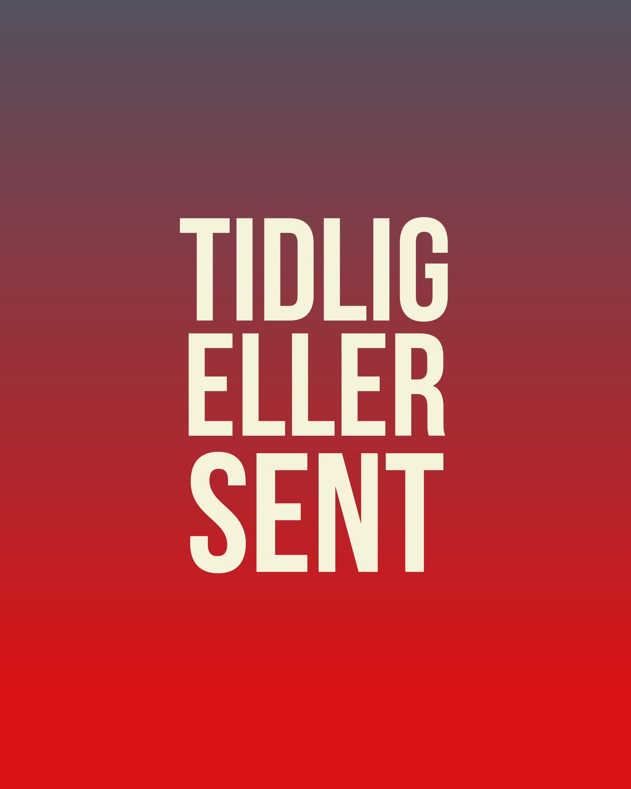 Tidlig eller sent - tracks og noter