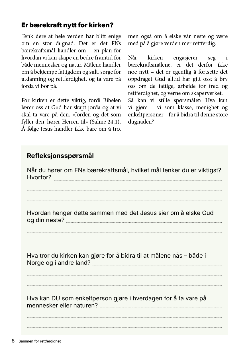 Bærekrafthefte - Sammen for rettferdighet - Bilde 4